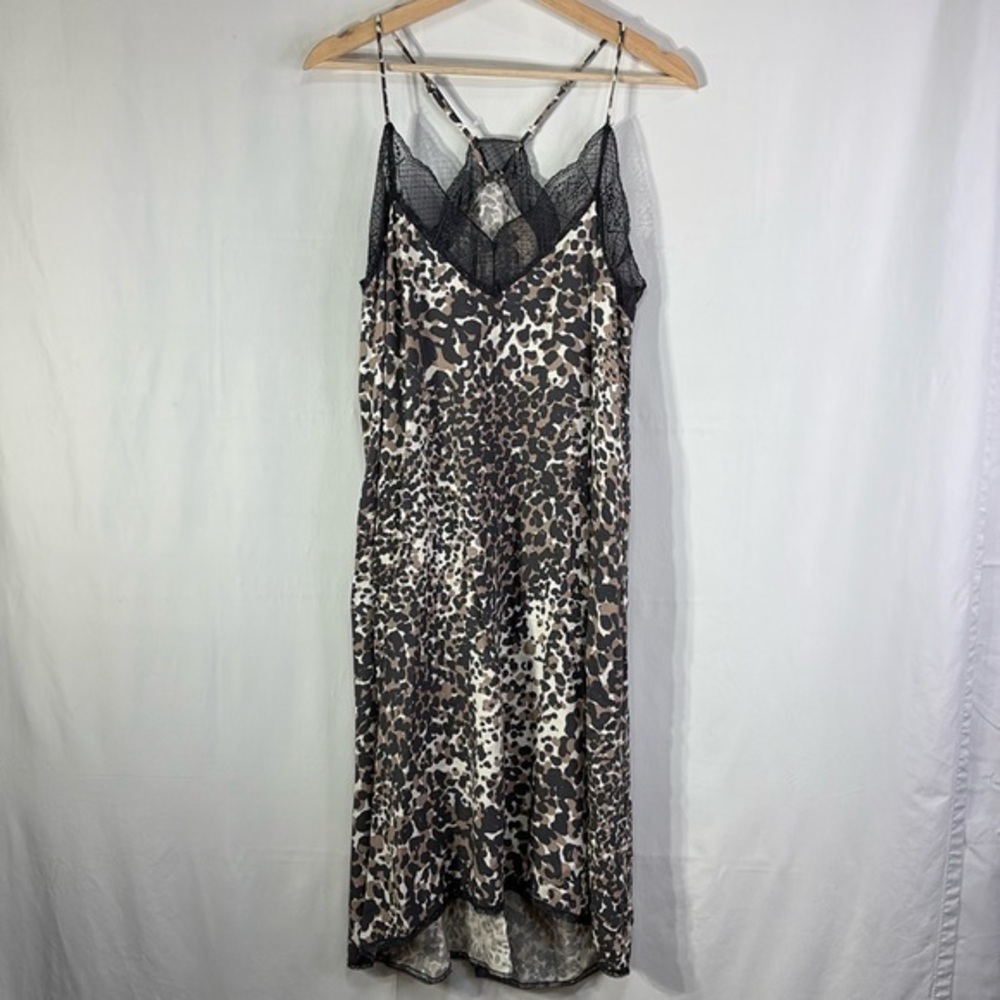 ♠️ Lovestitch animal print high low hem slip dress